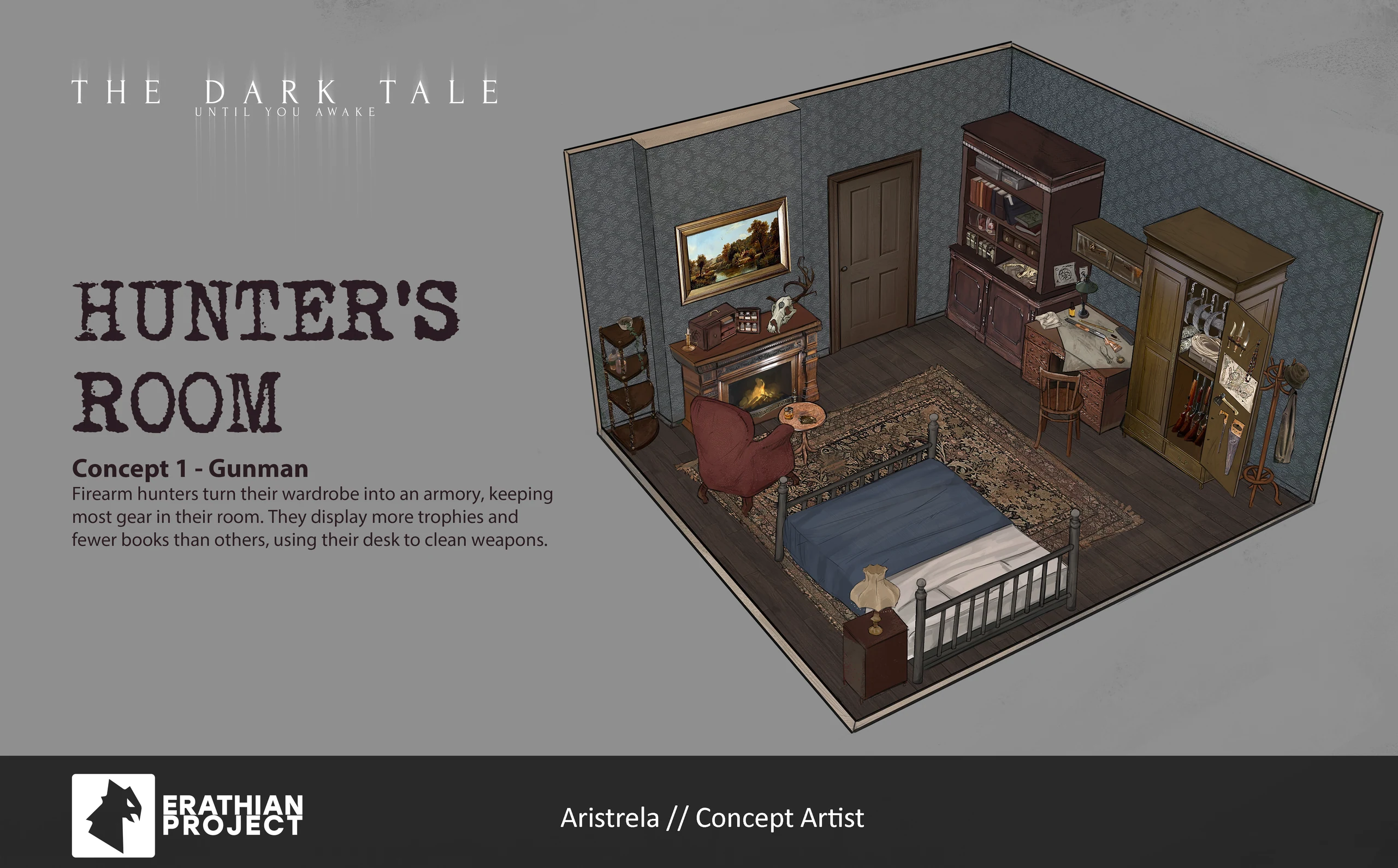 Mystic creatures hunter’s room — the gunman